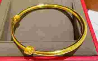 黄金手镯图片麻花黄金手镯图片