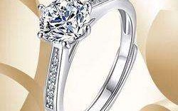 925银镶莫桑钻戒一克拉多少钱925银莫桑钻石一克拉多少钱