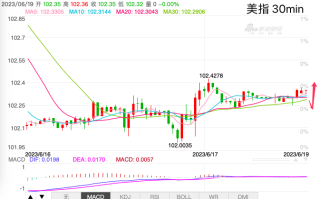 主次节奏：美指短线走势陷入盘整格局，中期转入下行