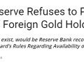 美联储、鲍威尔拒绝提供外国黄金持有记录！