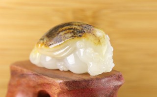 [泽玉轩]苏工和田玉虎皮白玉籽料瑞兽手把件籽料貔貅