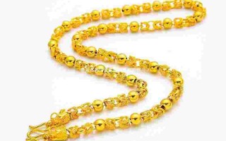 黄金珠子吊坠项链珠子黄金项链图片大全