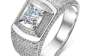 10克白金戒指图片男士十克铂金戒指有多大