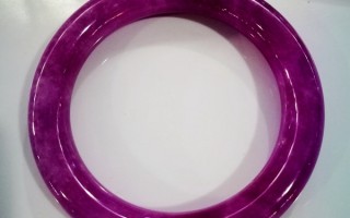 冰蓝紫翡翠手镯,手镯紫翡翠