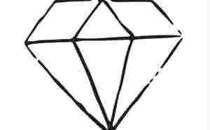立体钻石简笔画,钻石立体图怎么画