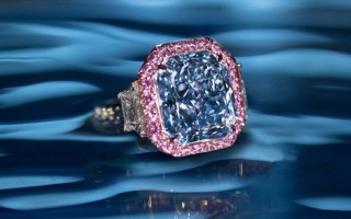 11.28ct艳彩蓝钻Infinite Blue以2530万美元成交 亚洲蓝钻拍卖第三高