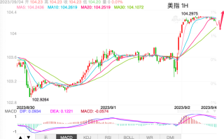 主次节奏：美指强势上涨，上攻104.70