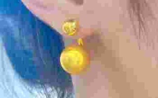 2020新款黄金耳钉图片,新款黄金耳钉款式图片