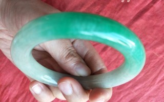 老货圆条翡翠手镯,翡翠圆条镯尺寸标准
