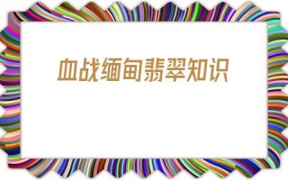 翡翠吧血战缅甸翡翠知识