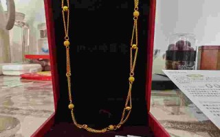 女士黄金圆珠项链多大好看,女士黄金圆珠项链