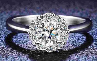 925银镶莫桑钻戒一克拉1克拉莫桑钻 s925纯银女戒指