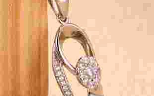 女士项链吊坠图片大全2023年黄金吊坠流行款