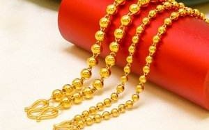 女士圆珠黄金项链图片,女士圆珠黄金项链图片大全