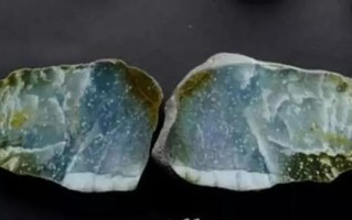 很像翡翠原石翡翠原石切开后图片