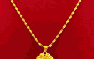 女士戴20克金项链图片,女生戴25克还是30克金手镯