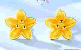 黄金耳钉图片黄金耳环图片大全