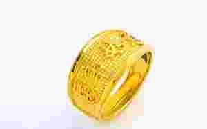 男士纯黄金戒指好还是带宝石的好,男士纯黄金戒指