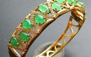 金镶玉手镯翡翠知识,金镶嵌翡翠手镯