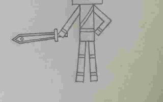 我的世界中的钻石剑怎么画,我的世界钻石剑怎么画简单点的