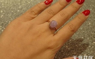 美貌！18K镶嵌老坑冰糯种紫罗兰翡翠戒指