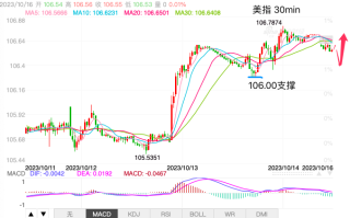 主次节奏：美指顶背离，关注106支撑上涨