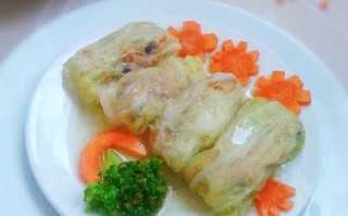 怎样做翡翠白菜卷