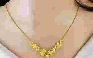 女士黄金项链新款大气的图片,女士黄金项链
