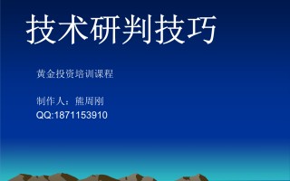 黄金投资入门与技巧书籍黄金投资入门与技巧ppt