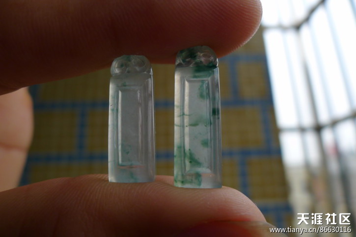 缅甸翡翠A货 阳美出品 冰种三彩福寿牌子一对 吊坠/挂件-第24张图片-翡翠网 缅甸翡翠A货 阳美出品 冰种三彩福寿牌子一对 吊坠/挂件-第24张图片-翡翠网