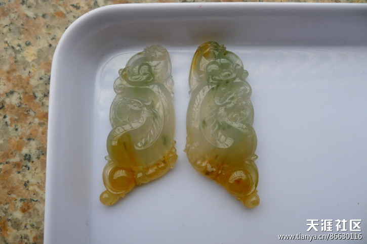 缅甸翡翠A货 阳美出品 冰种三彩福寿牌子一对 吊坠/挂件-第3张图片-翡翠网 缅甸翡翠A货 阳美出品 冰种三彩福寿牌子一对 吊坠/挂件-第3张图片-翡翠网