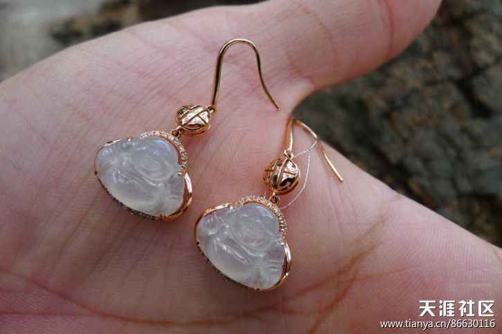 镶嵌精品：飘阳绿平安扣，阳绿戒指及吊坠，叶子，佛公-第48张图片-翡翠网