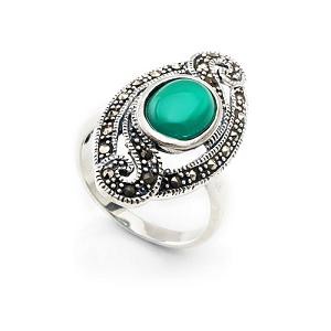 纯银戒指 玛瑙镶马克赛石泰银戒指-第4张图片-翡翠网 纯银戒指 玛瑙镶马克赛石泰银戒指-第4张图片-翡翠网