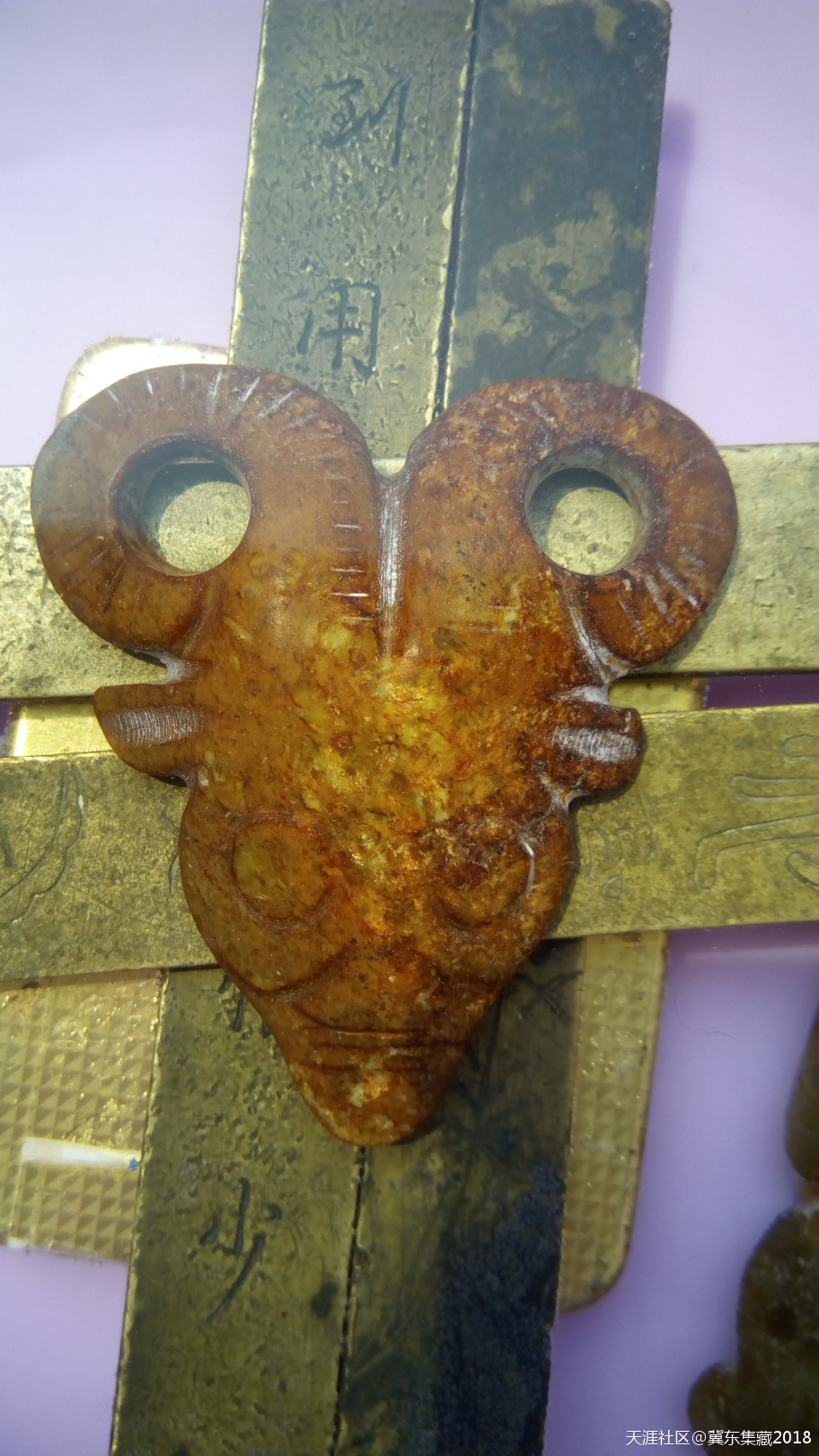 我收藏的红山玉——动物首挂饰三件-第17张图片-翡翠网 我收藏的红山玉——动物首挂饰三件-第17张图片-翡翠网