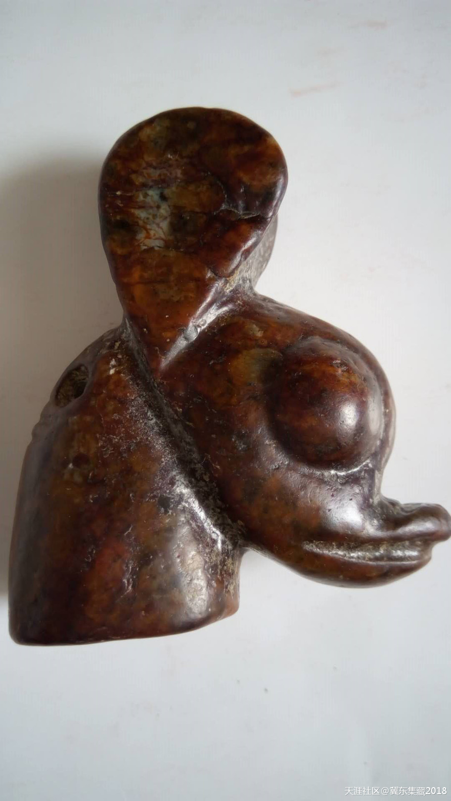 我收藏的红山玉——动物首挂饰三件-第8张图片-翡翠网 我收藏的红山玉——动物首挂饰三件-第8张图片-翡翠网