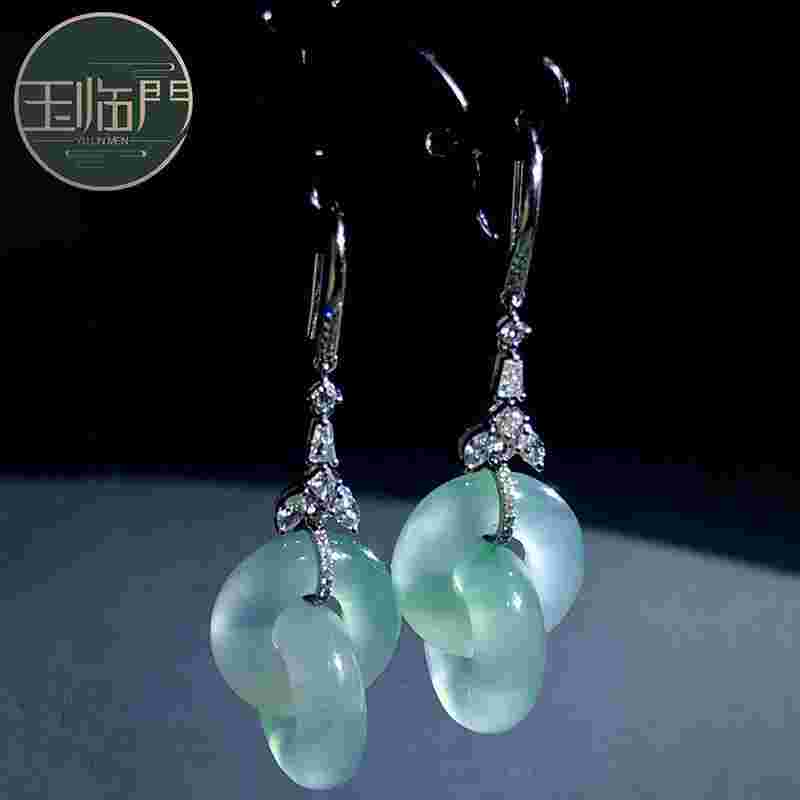 玉镶金耳环图片大全,金镶玉耳环图片最新的-第1张图片-翡翠网 玉镶金耳环图片大全,金镶玉耳环图片最新的-第1张图片-翡翠网