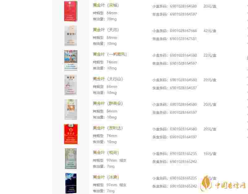 黄金叶香烟价格表大全图片 价目表黄金叶香烟价格表大全-第1张图片-翡翠网