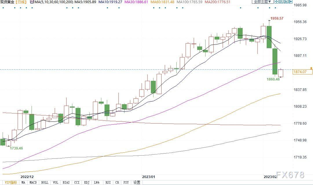 本周黄金恐遭进一步抛售，若跌破1850美元恐测试1800美元！-第2张图片-翡翠网