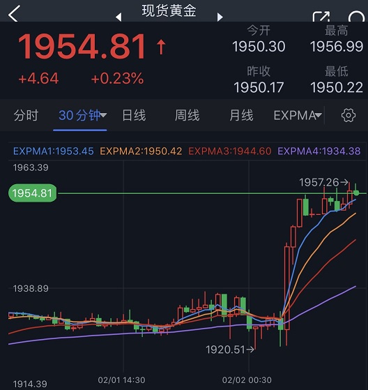 鲍威尔引爆黄金大涨行情！金价刷新九个月高位 黄金最新技术前景分析-第1张图片-翡翠网