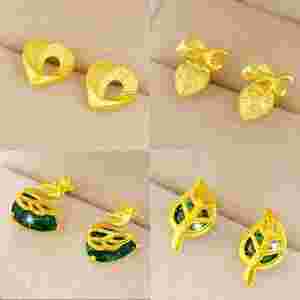 老凤祥金耳环图片,老凤祥黄金耳钉图片-第2张图片-翡翠网