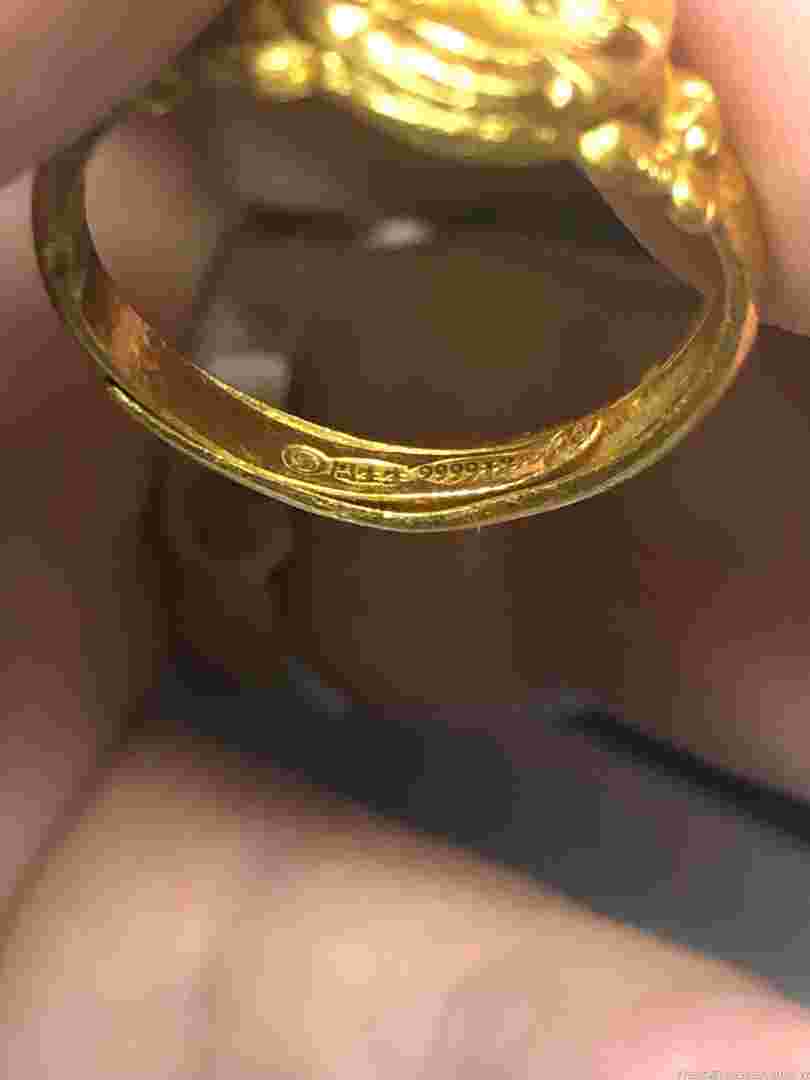 35克黄金女戒指图片金戒指6克一般有多大-第2张图片-翡翠网
