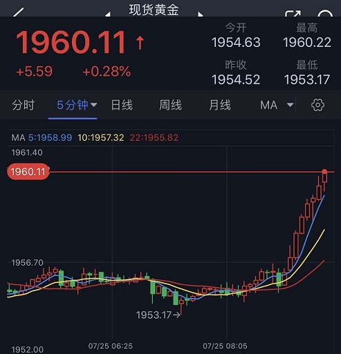 突发行情！美元短线跳水、金价急涨触及1960 FXStreet首席分析师黄金技术前景分析-第1张图片-翡翠网