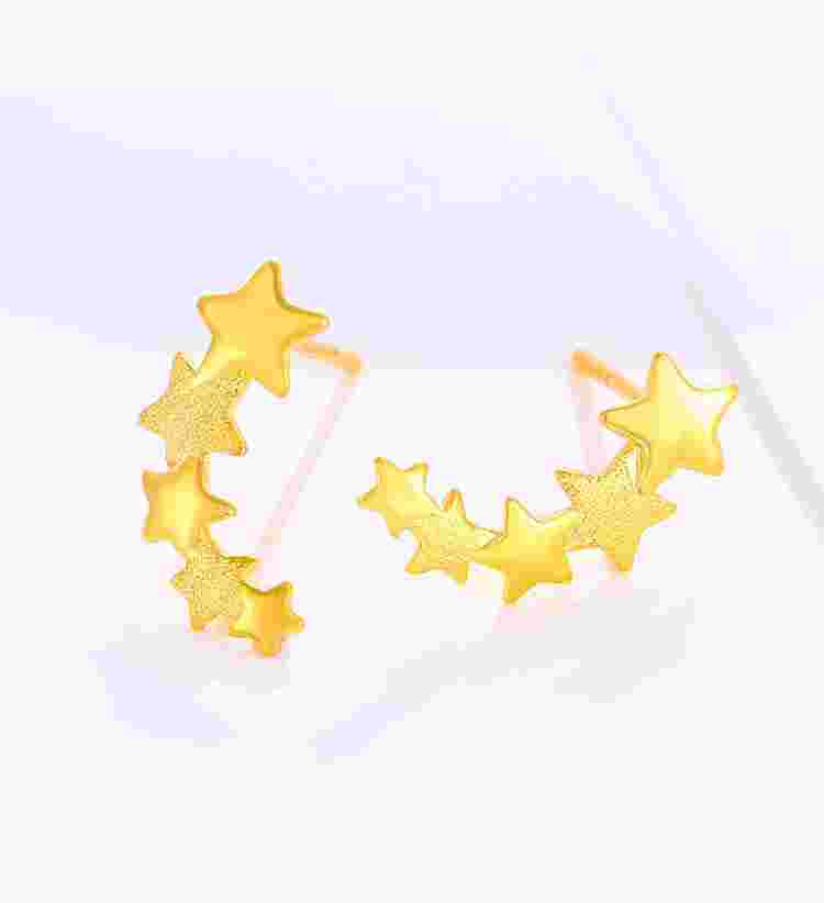 黄金耳钉怎么戴的黄金耳钉-第2张图片-翡翠网