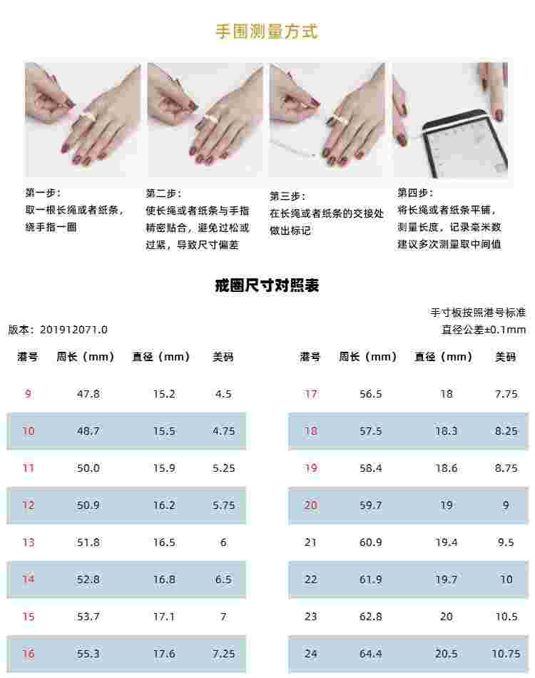 戒指尺寸对照表,戒指尺寸对照表女生-第1张图片-翡翠网