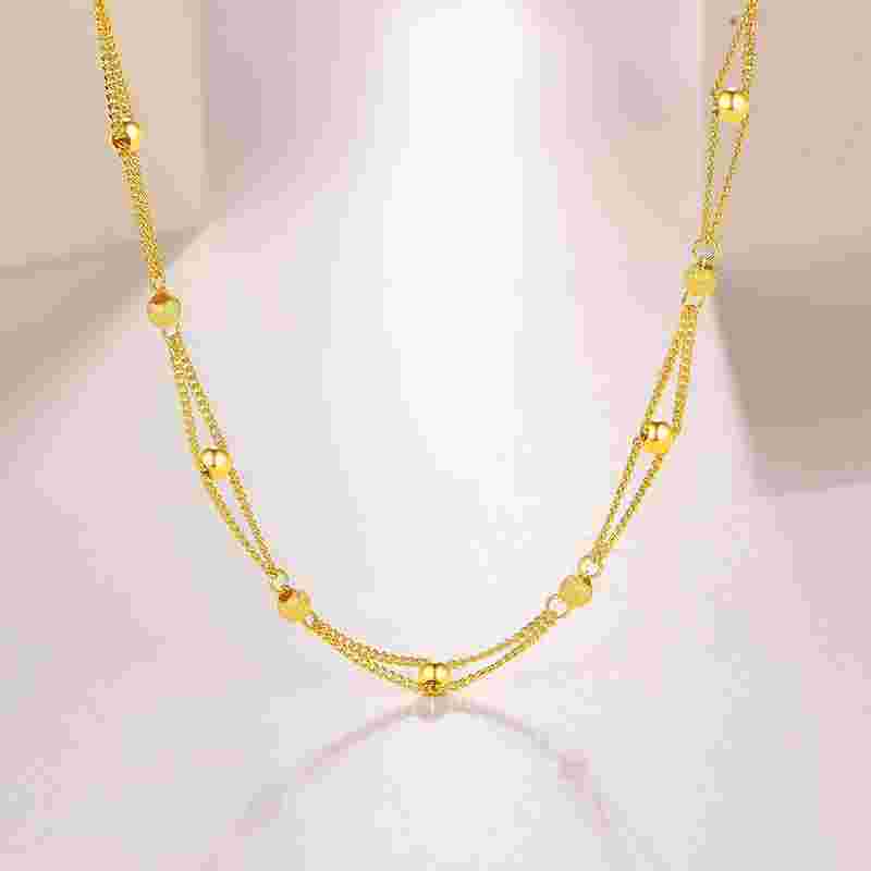 黄金项链图片女款2020黄金项链简单款式图女-第1张图片-翡翠网