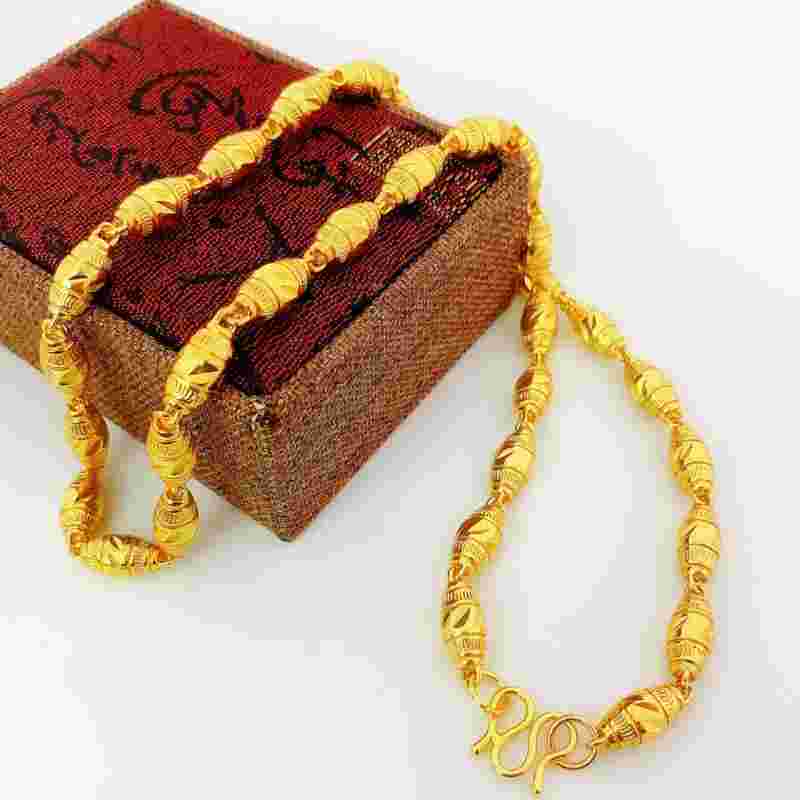 男士金项链,男士金项链配玉吊坠图片-第1张图片-翡翠网