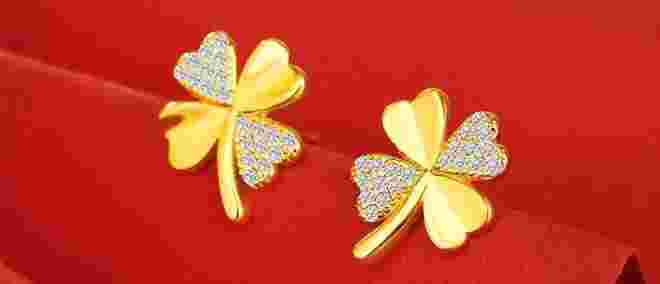 中国黄金耳环多少钱一克中国黄金耳环9999价格-第1张图片-翡翠网