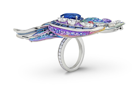 蝶变之美 Gübelin 推出独一款 Vibrant Wings 可拆卸蓝宝石戒指-第2张图片-翡翠网 蝶变之美 Gübelin 推出独一款 Vibrant Wings 可拆卸蓝宝石戒指-第2张图片-翡翠网