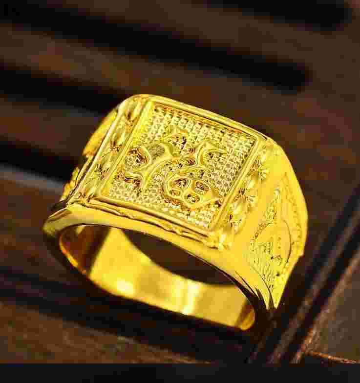 金戒指图片男士,金戒指图片女款年轻人-第1张图片-翡翠网 金戒指图片男士,金戒指图片女款年轻人-第1张图片-翡翠网