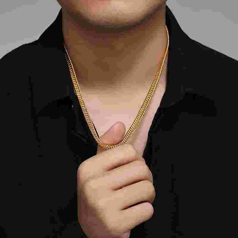 黄金项链男士款式图片,黄金项链男-第1张图片-翡翠网